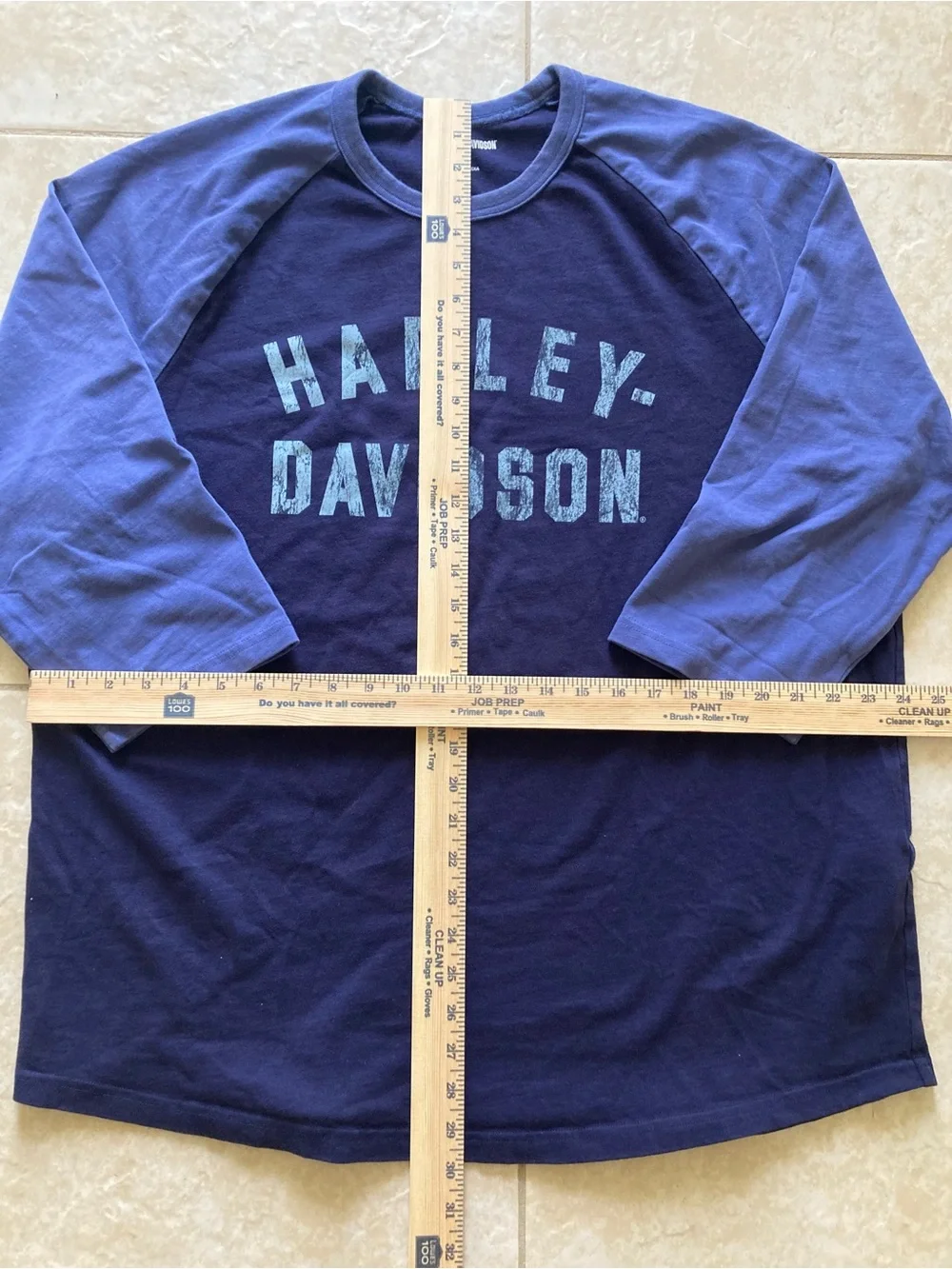 Harley-Davidson Navy & Periwinkle Raglan Shirt